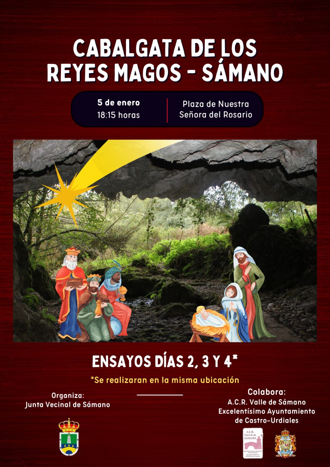 LOS REYES MAGOS RECORRERÁN LOS BARRIOS DE SÁMANO EL DOMINGO Y SERÁN