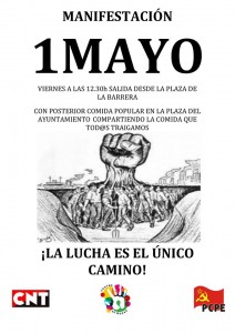 Cartel Manifestación 1 de Mayo