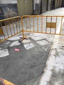 Cemento en pavimento Casco histórico