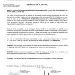Decreto Alcaldía Desconvocado Pleno Bono Escolar