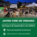 Cine de Verano aplazado al 3-S