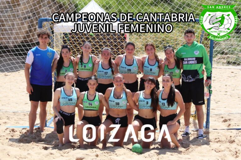 EL BALONMANO PLAYA CASTREÑO, REPRESENTADO POR EL LOIZAGA SAN ANDRÉS, OBTIENE EL CAMPEONATO DE CANTABRIA EN CATEGORÍA JUVENIL FEMENINA