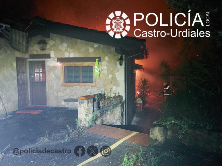 UN INCENDIO CALCINA UNA VIVIENDA EN MIOÑO SIN REGISTRARSE HERIDOS