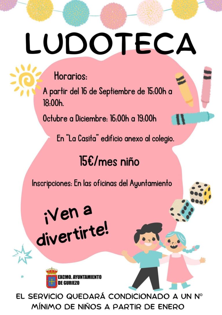 ABIERTAS LAS INSCRIPCIONES PARA LA LUDOTECA DE GURIEZO