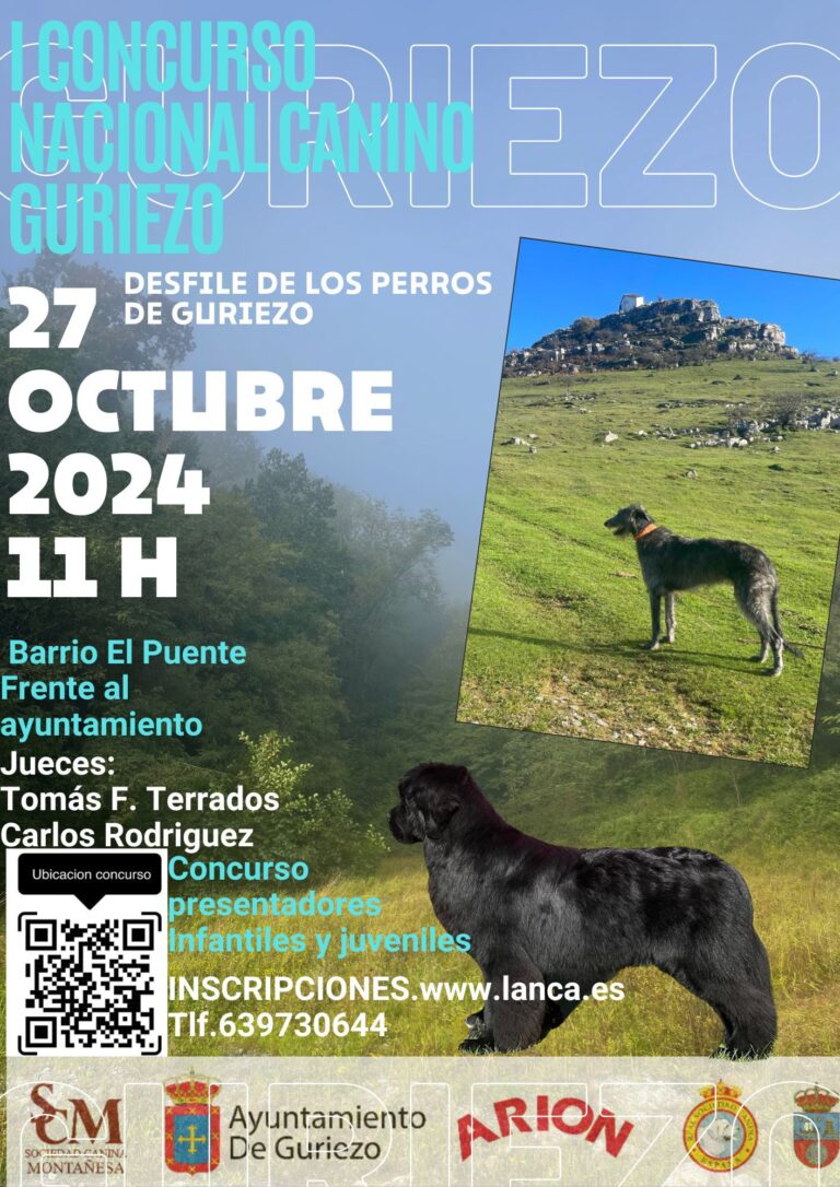 GURIEZO ORGANIZA EL PRIMER CONCURSO NACIONAL CANINO EL 27 DE OCTUBRE