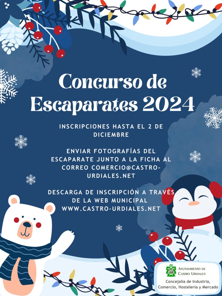 EL AYUNTAMIENTO DE CASTRO URDIALES CONVOCA EL CONCURSO DE ESCAPARATES NAVIDAD  2024