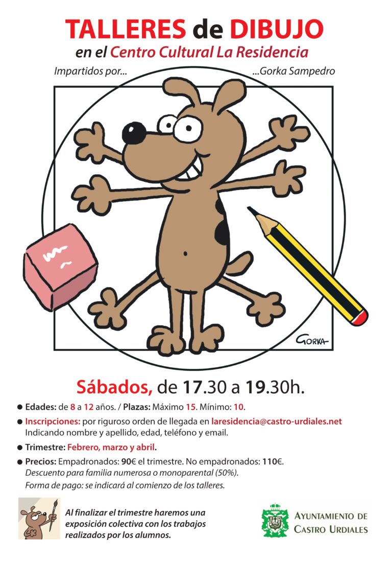 TALLERES DE DIBUJO PARA NIÑOS DE 8 A 12 AÑOS EN LA RESIDENCIA