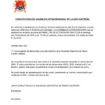 Asamblea Extr. SDR Castreña 2025. Convocat. Elecciones