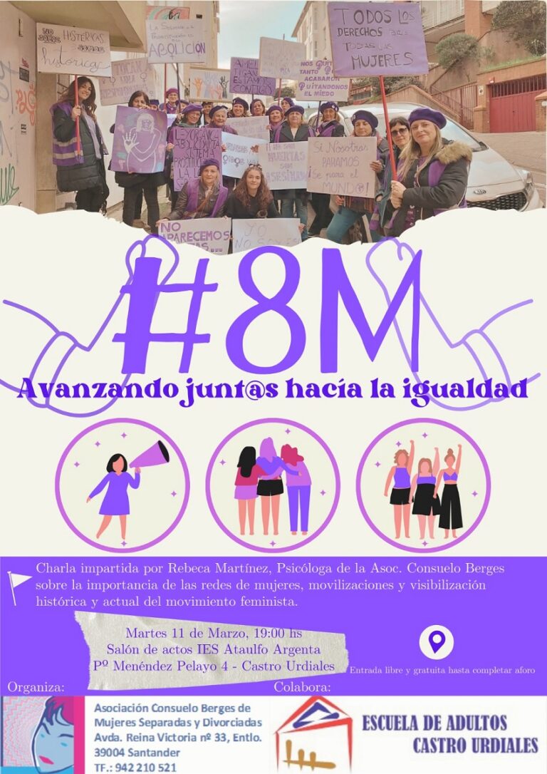 CHARLA SOBRE LA IMPORTANCIA DE LAS REDES DE MUJERES, LAS MOVILIZACIONES Y LA VISIBILIDAD DEL FEMINISMO MAÑANA MARTES EN EL IES ARGENTA