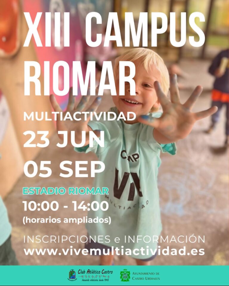 EL XIII CAMPUS RIOMAR MULTIACTIVIDAD YA TIENE ABIERTO EL PLAZO DE INSCRIPCIÓN Y SE DESARROLLARÁ ENTRE EL 23 DE JUNIO Y EL 5 DE SEPTIEMBRE