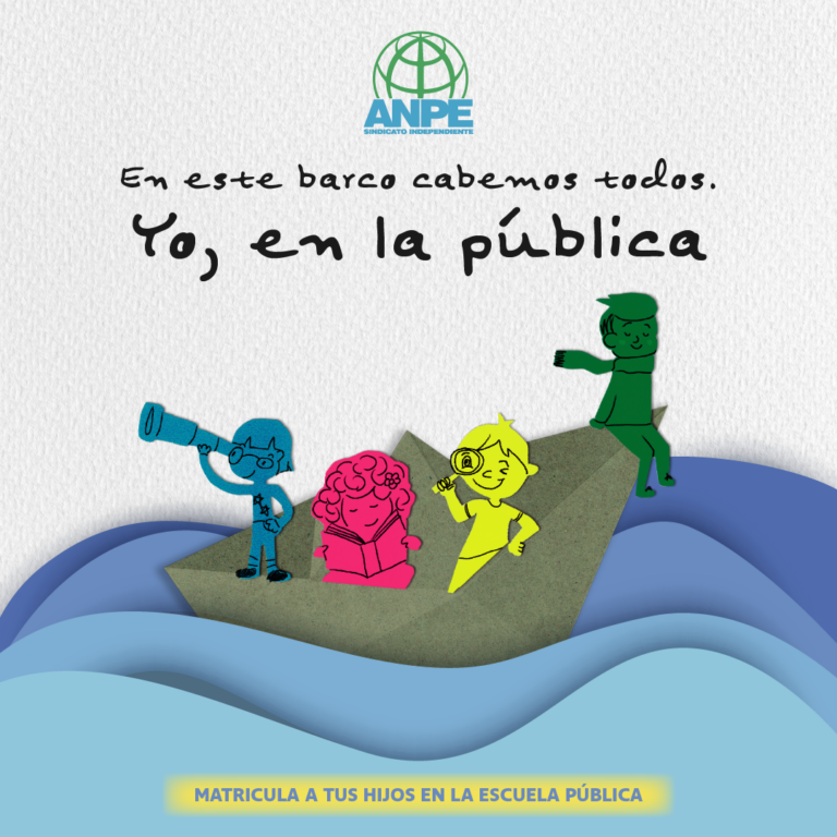 ANPE ANIMA A LAS FAMILIAS A MATRICULAR A SUS HIJOS EN LA ENSEÑANZA PÚBLICA