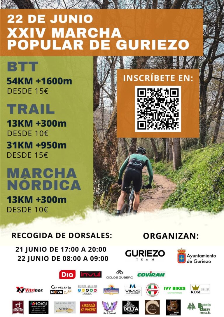 ABIERTAS LAS INSCRIPCIONES PARA LA 24ª MARCHA POPULAR DE GURIEZO Y LA 3ª MARCHA NÓRDICA QUE SE CELEBRARÁN EL 22 DE JUNIO