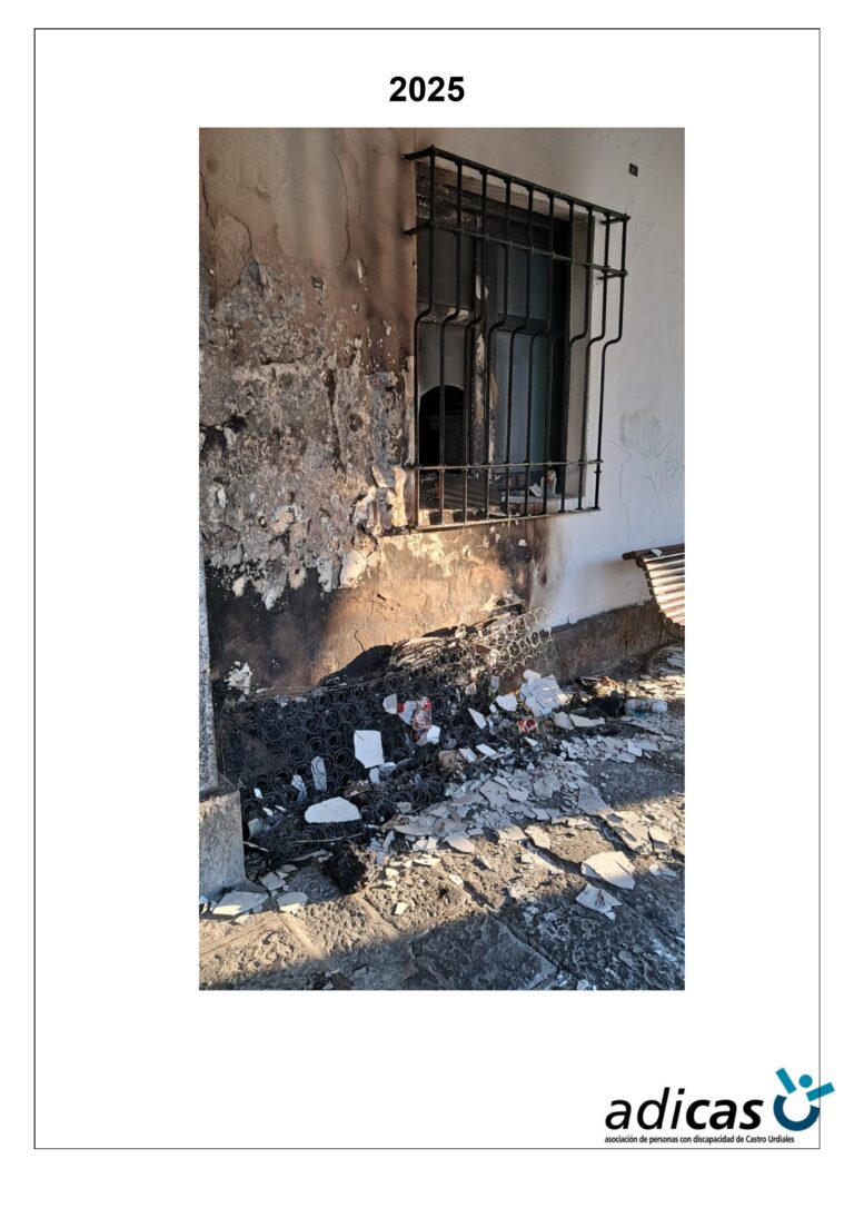 ADICAS DENUNCIA LA «INSALUBRIDAD E INSEGURIDAD» EN LOS EXTERIORES DE SU SEDE EN LA BARRERA DESDE HACE CASI TRES AÑOS