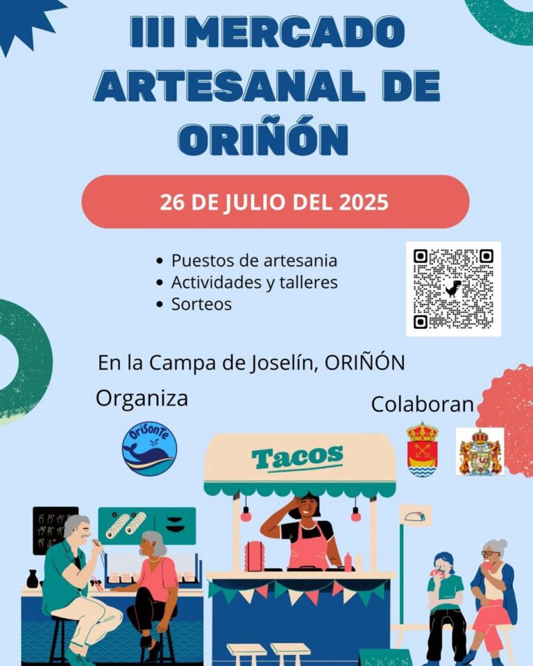 MERCADO ARTESANAL EN ORIÑÓN ESTE SÁBADO CON PUESTOS DE ALIMENTACIÓN, TEXTIL, BISUTERÍA O MANUALIDADES