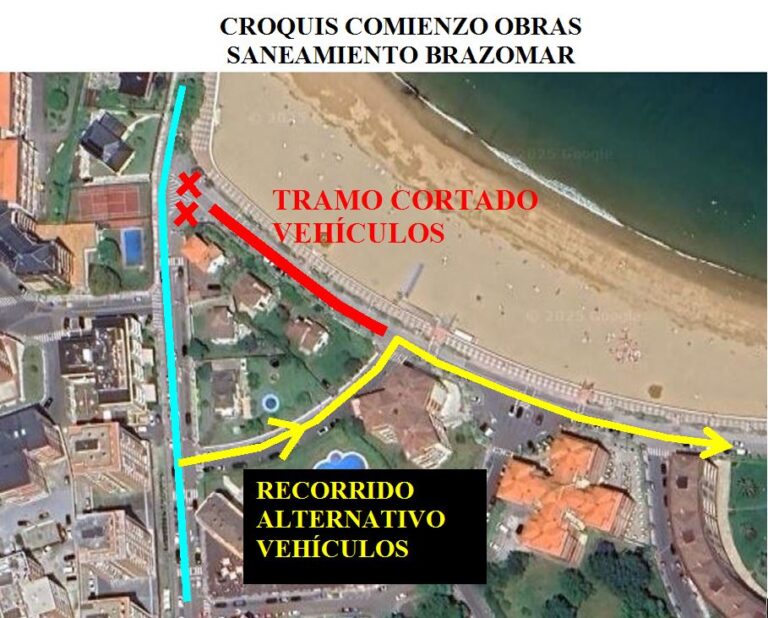 COMIENZAN LAS OBRAS DE MEJORA DE LA RED DE SANEAMIENTO DE BRAZOMAR, LO QUE PROVOCARÁ CORTES DE TRÁFICO EN LA ZONA