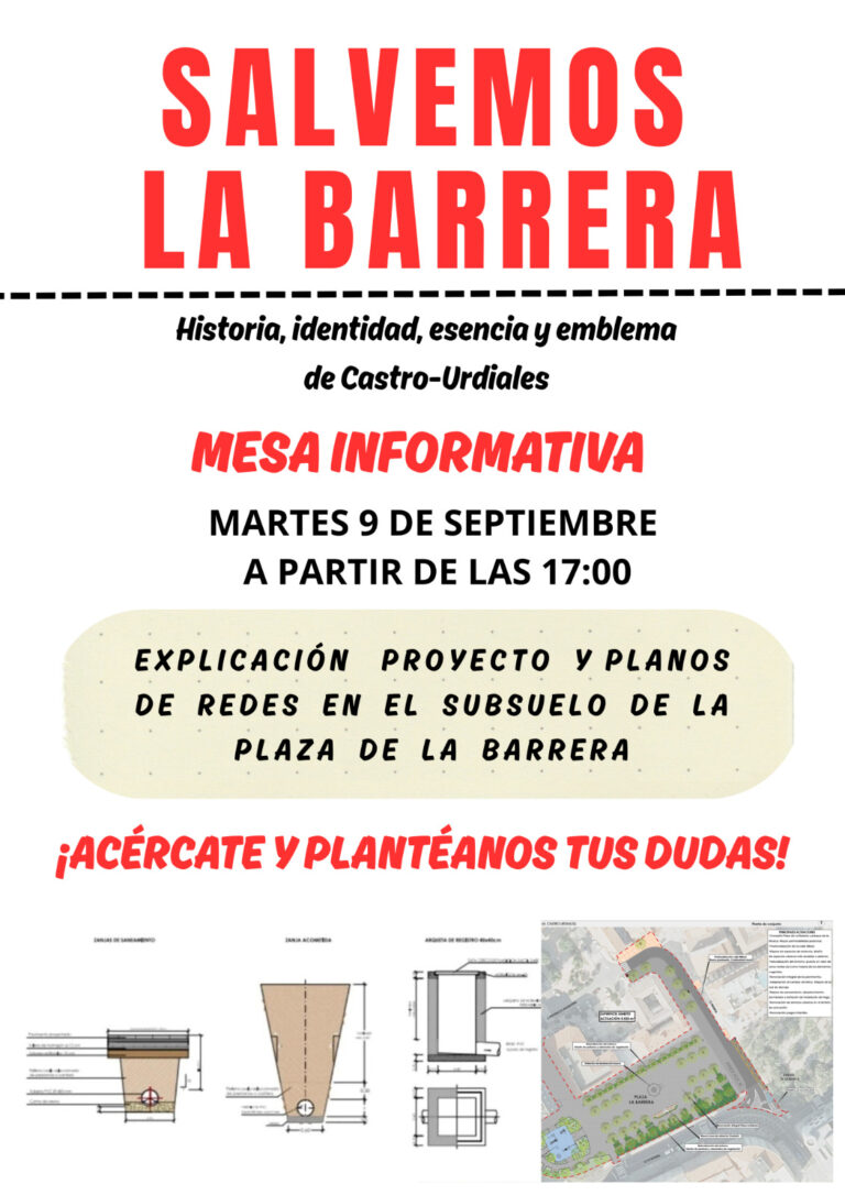 ESTA TARDE SE CELEBRA UNA MESA INFORMATIVA SOBRE EL PROYECTO DE REFORMA DE LA BARRERA CENTRADA EN LAS OBRAS EN EL SUBSUELO DE LA PLAZA