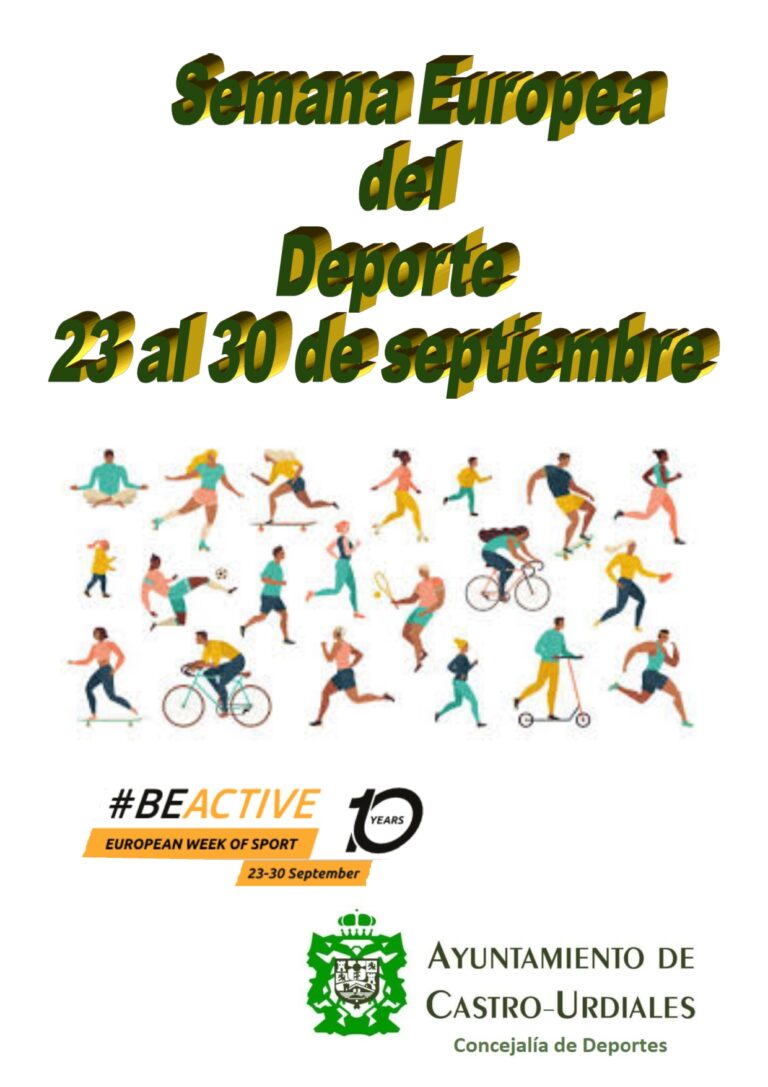 EL AYUNTAMIENTO DE CASTRO URDIALES ANUNCIA LA CELEBRACIÓN DE LA SEMANA EUROPEA DEL DEPORTE CON UNA VARIADA PROGRAMACIÓN QUE ARRANCA MAÑANA