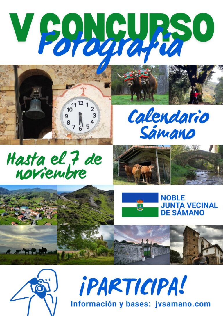 LA JUNTA VECINAL DE SÁMANO ABRE LA 5ª EDICIÓN DEL CONCURSO DE FOTOGRAFÍA QUE ILUSTRARÁ EL CALENDARIO ANUAL DE LA ENTIDAD