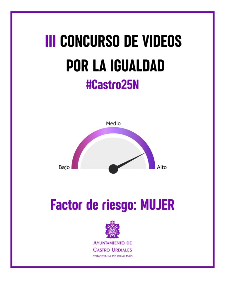 EL AYUNTAMIENTO DE CASTRO URDIALES CONVOCA LA TERCERA EDICIÓN DEL CONCURSO DE VÍDEOS POR LA IGUALDAD EN REDES SOCIALES EN EL MARCO DE LA CAMPAÑA ‘FACTOR DE RIESGO: MUJER’