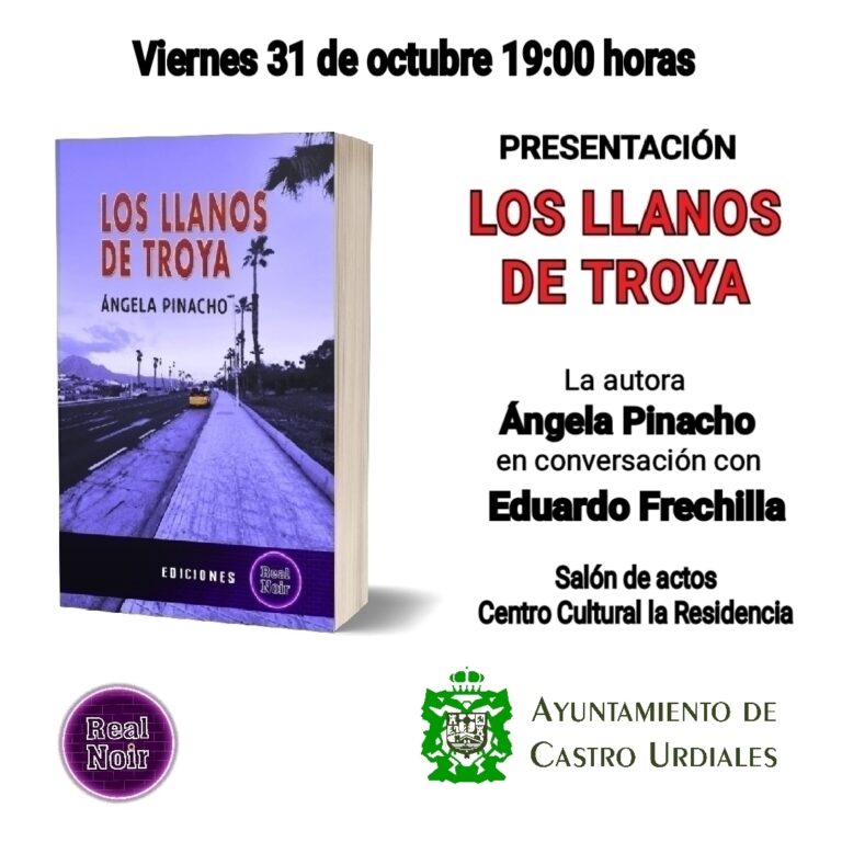 LA CÁNTABRA ÁNGELA PINACHO PRESENTARÁ EL 31 DE OCTUBRE EN CASTRO URDIALES SU PRIMERA NOVELA TITULADA ‘LOS LLANOS DE TROYA’ LA CÁNTABRA ÁNGELA PINACHO PRESENTARÁ EL 31 DE OCTUBRE EN CASTRO URDIALES SU PRIMERA NOVELA TITULADA ‘LOS LLANOS DE TROYA’