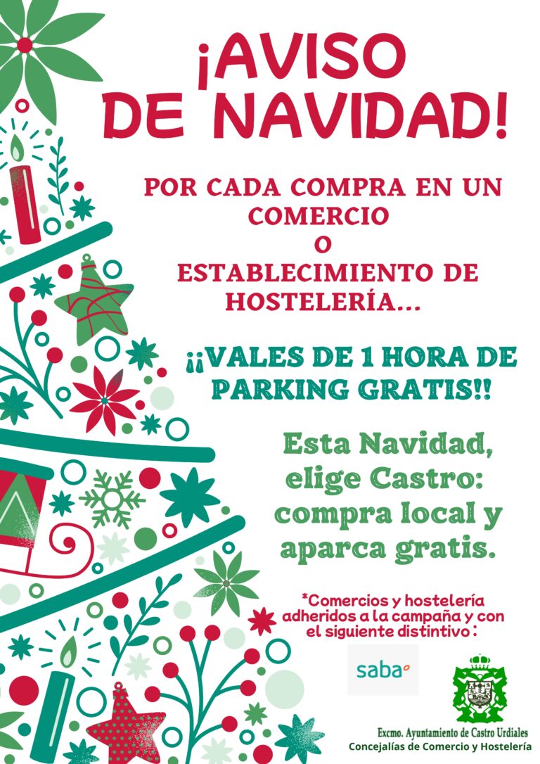 EL AYUNTAMIENTO REPARTIRÁ 3.000 HORAS DE APARCAMIENTO GRATUITO ENTRE EL COMERCIO LOCAL Y LA HOSTELERÍA PARA LA CAMPAÑA DE NAVIDAD