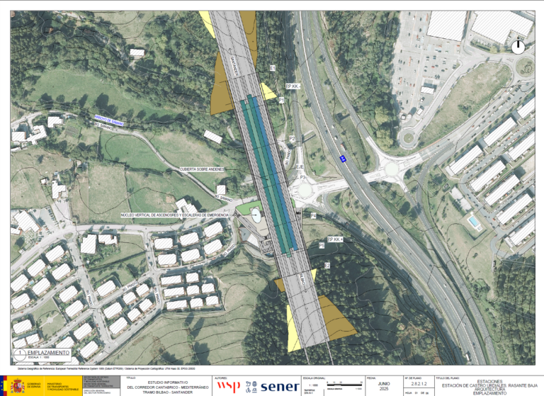 LA ESTACIÓN DE CASTRO URDIALES DEL «FUTURO» TREN DE ALTAS PRESTACIONES SANTANDER-BILBAO ESTARÁ UBICADA SOBRE UN VIADUCTO DE UNA ALTURA DE 25 METROS QUE SE CONSTRUIRÁ ENCIMA DEL PARQUE DE BOMBEROS, QUE TENDRÁ QUE CAMBIAR DE LUGAR
