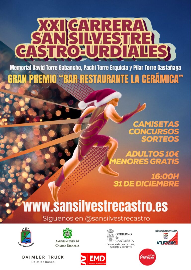 LA SAN SILVESTRE 2025 DE CASTRO URDIALES SE CELEBRARÁ EL DÍA DE NOCHEVIEJA CON LA NOVEDAD DE LIMITAR LA PARTICIPACIÓN A 550 ATLETAS