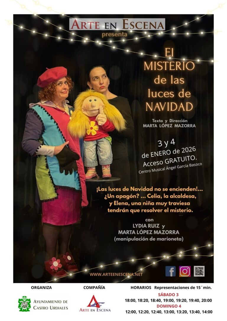«EL MISTERIO DE LAS LUCES DE NAVIDAD», UN ESPECTÁCULO TEATRAL PARA TODA LA FAMILIA EL PRÓXIMO FIN DE SEMANA EN CENTRO MUSICAL BASOCO