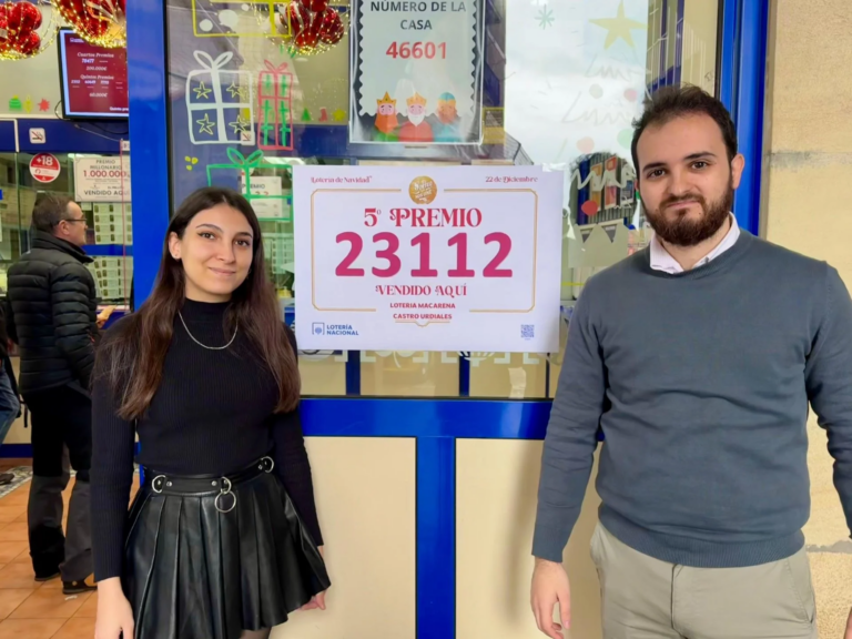 LA LOTERÍA DE NAVIDAD RECALA EN CASTRO URDIALES, CON UNA SERIE DEL 23112, UNO DE LOS QUINTOS PREMIOS, VENDIDA EN LA ADMINISTRACIÓN DE LOTERÍAS MACARENA
